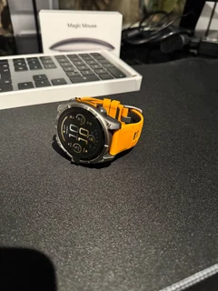 2024 Garmin Fenix 8 – 47 mm, AMOLEDSapphire, Titanium With Spark Orange/Graphite Silicone Band