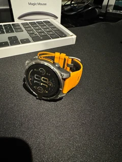 2024 Garmin Fenix 8 – 47 mm, AMOLEDSapphire, Titanium With Spark Orange/Graphite Silicone Band