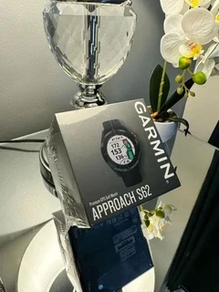 Sealed Garmin Approach S62 Black Ceramic Bezel with Black Band