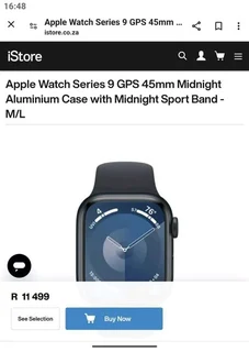 Apple Watch Series 9 GPS 45mm Silver Aluminium Case with Storm Blue Sport Band