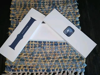 Apple Watch Series 9 GPS 45mm Silver Aluminium Case with Storm Blue Sport Band