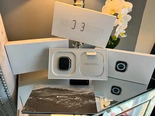 Apple Watch Ultra GPS &#43; Cellular, 49mm Titanium Case with White Ocean Band