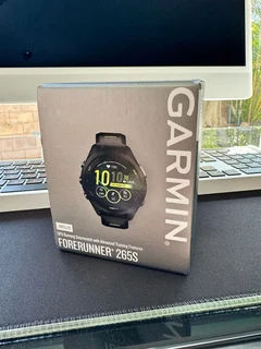 Garmin Forerunner 265S Black Bezel and Case with Black/Amp Yellow Silicone Band