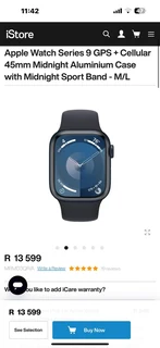 Sealed Apple Watch Series 9 GPS &#43; Cellular 45mm Midnight Aluminium Case with Midnight Sport Band