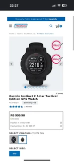 Garmin Instinct 2 Solar Tactical Edition GPS Watch Black