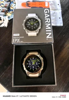 Garmin Epix (Gen 2) - Sapphire Edition | 47mm Titanium with White Band
