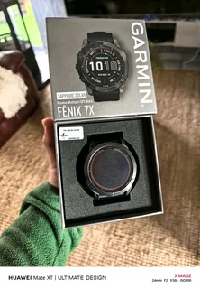 Garmin Fenix 7X – Sapphire Solar EditionCarbon Grey DLC Titanium with Black Band