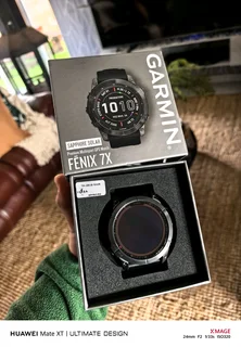 Garmin Fenix 7X – Sapphire Solar EditionCarbon Grey DLC Titanium with Black Band