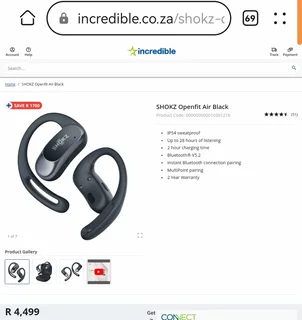Sealed SHOKZ Openfit Air Black