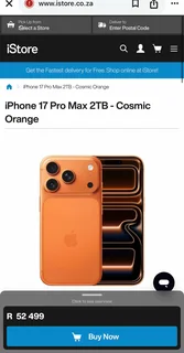 Apple iPhone 17 Pro Max 2TB - Cosmic Orange