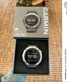 Garmin Enduro Solar Steel with Gray UltraFit Nylon Strap