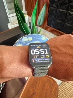 Garmin Venu X1 Sapphire Moss With Titanium Caseback / Moss ComfortFit Nylon Band