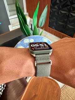 Garmin Venu X1 Sapphire Moss With Titanium Caseback / Moss ComfortFit Nylon Band