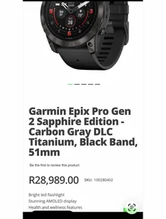 Garmin Epix Pro (Gen 2) 51mm - Sapphire Edition - Carbon Gray DLC Titanium