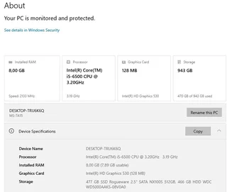 Intel i5 6th Gen Desktop PC