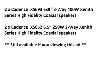 Cadence Xenith car speaker set (STILL AVAILABLE)
