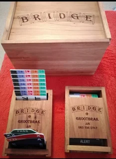 Black Wood Bridge Bidding Boxes