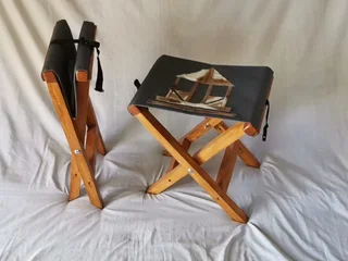 Handmade Quality Camping Chairs with Springbok skin motifs