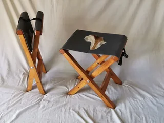Handmade Quality Camping Chairs with Springbok skin motifs