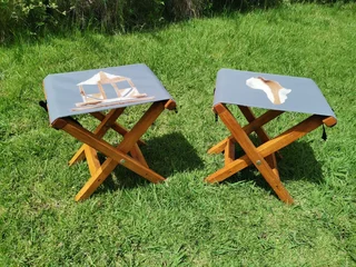 Handmade Quality Camping Chairs with Springbok skin motifs