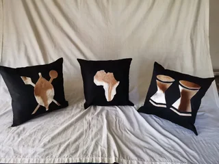 Handmade Quality Cushion covers with Springbok skin motifs