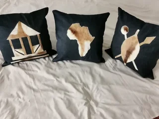Handmade Quality Cushion covers with Springbok skin motifs