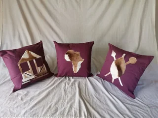 Handmade Quality Cushion covers with Springbok skin motifs