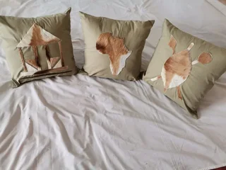 Handmade Quality Cushion covers with Springbok skin motifs