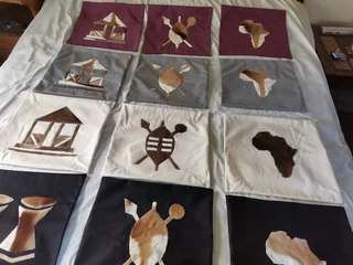 Handmade Quality Cushion covers with Springbok skin motifs
