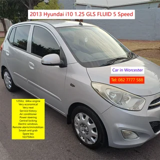 2013 Hyundai i10 1.25 GLS Fluid 5 Speed (Only 163900km)(Facelift)