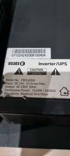 1440w 2400va Ellies inverter with 2 batteries inside trolley casing