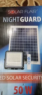 Solar Flair Night Guard Floodlight with Remote Black 50 W brand new unused