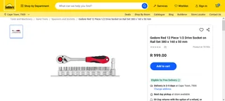 Gedore Red 1/2inch Drive 12pc Chrome Vanadium Socket Set*NEW*