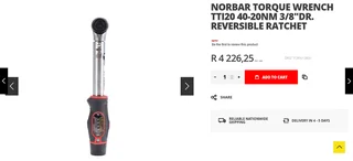 Norbar TTi20 3/8&#34; 4 - 20 Nm Professional Torque Wrench