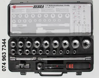 Wurth Zebra Multi 1/2 inch Drive Professional 23 Piece Socket Set