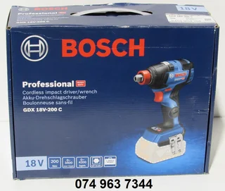 Bosch Professional GDX18V-200C BT BL 3-Speed Cordless 200Nm 1/2&#34; Drive Impact Wrench Set*NEW*
