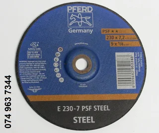 Pferd Grinding Wheel E 230x7.2x22.23mm Universal Line Psf Steel For Steel*new*