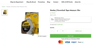 Stanley Powerlock 10m Professional Tape Measure*NEW*