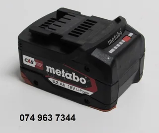 Metabo CAS Lithium Ion Battery Pack Li-Power 18V - 5.2Ah