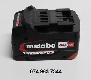 Metabo CAS Lithium Ion Battery Pack Li-Power 18V - 5.2Ah