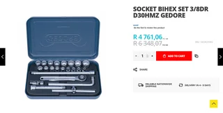 Gedore 3/8 inch Drive Socket Set d30 hmz