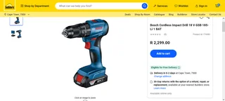 Bosch Professional GSB185-LI 18V Brush-Less Cordless Lithium Ion 13mm Impact Drill / Driver Set