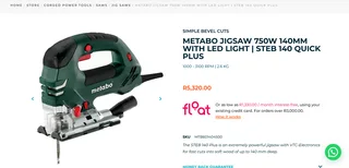 Metabo STEB140 750W Industrial Variable Speed Pendulum Jigsaw