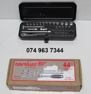 Carolus 44pc 1/4inch Drive Professional Socket And Bit Set In Metal Box*new*