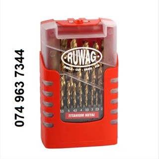 Ruwag Titanium Steel Drill Bit Set 25 Piece*NEW*