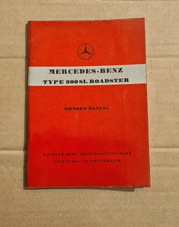 Mercedes-Benz 300SL roadster owner manual