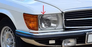 Mercedes-Benz W107 series headlight trim set