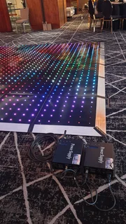 LED DANCE FLOOR HIRE STARLIGHT CURTAIN JBL SHURE SOUND R7500