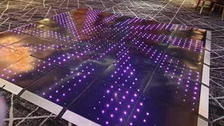 LED DANCE FLOOR HIRE STARLIGHT CURTAIN JBL SHURE SOUND R7500