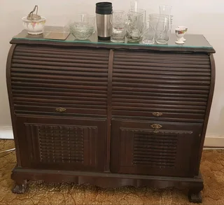 Wood Cabinet with Cut Glass top 2nd